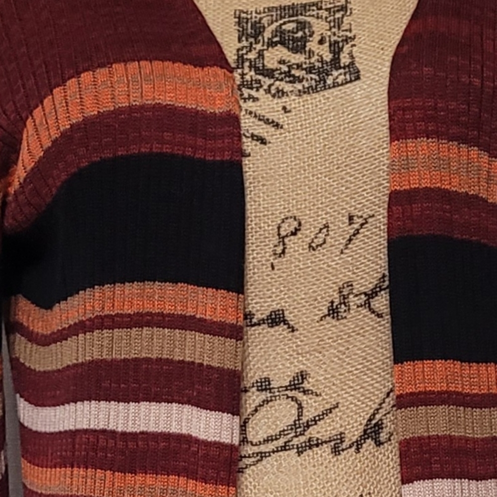 Ophelia Rose Striped Open Duster Cardigan - Picture 2 of 2
